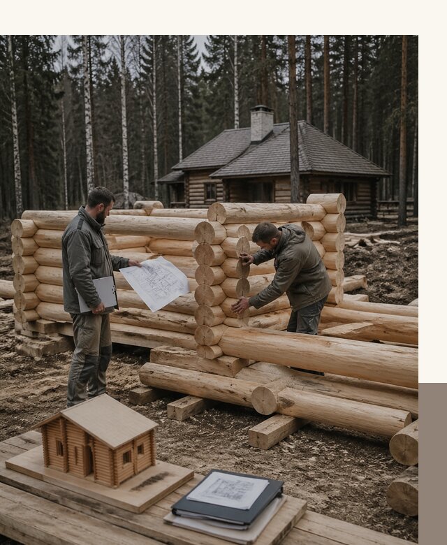 Проектирование и строительство домов из бревна в Курске